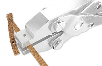 Second hole being punched by hole punch pliers
